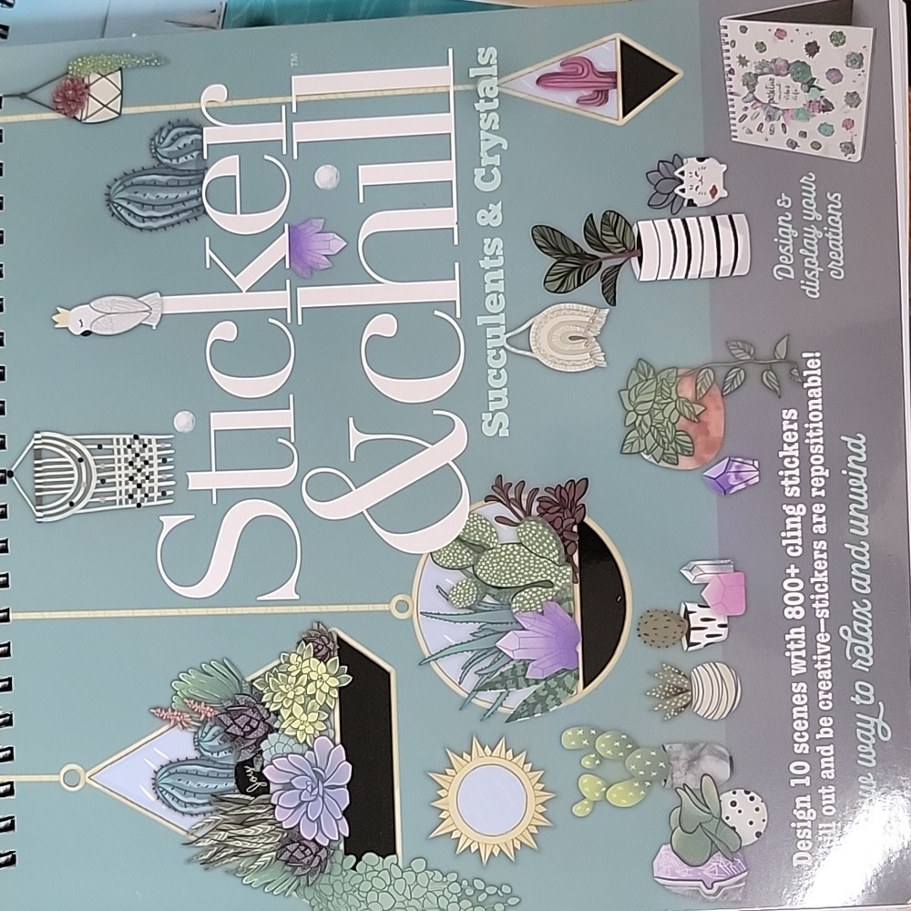 Sticker & Chill - SUCCULENTS & CRYSTALS Creative Activity Set NEW